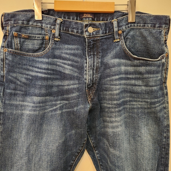 Polo Ralph Lauren Jeans Mens 38x30 Blue Hampton Relaxed Straight Stretch *Mexico - Picture 3 of 14